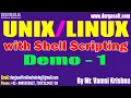 with Shell Scripting tutorials Demo - 1 by Mr Vamsi Krishna on 22-06-2023 8PM IST