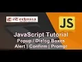 6 JavaScript Tutorial Boxes Alert Box Confirm Box Prompt Box with examples