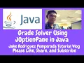 Grade Solver Using JOptionPane in Java