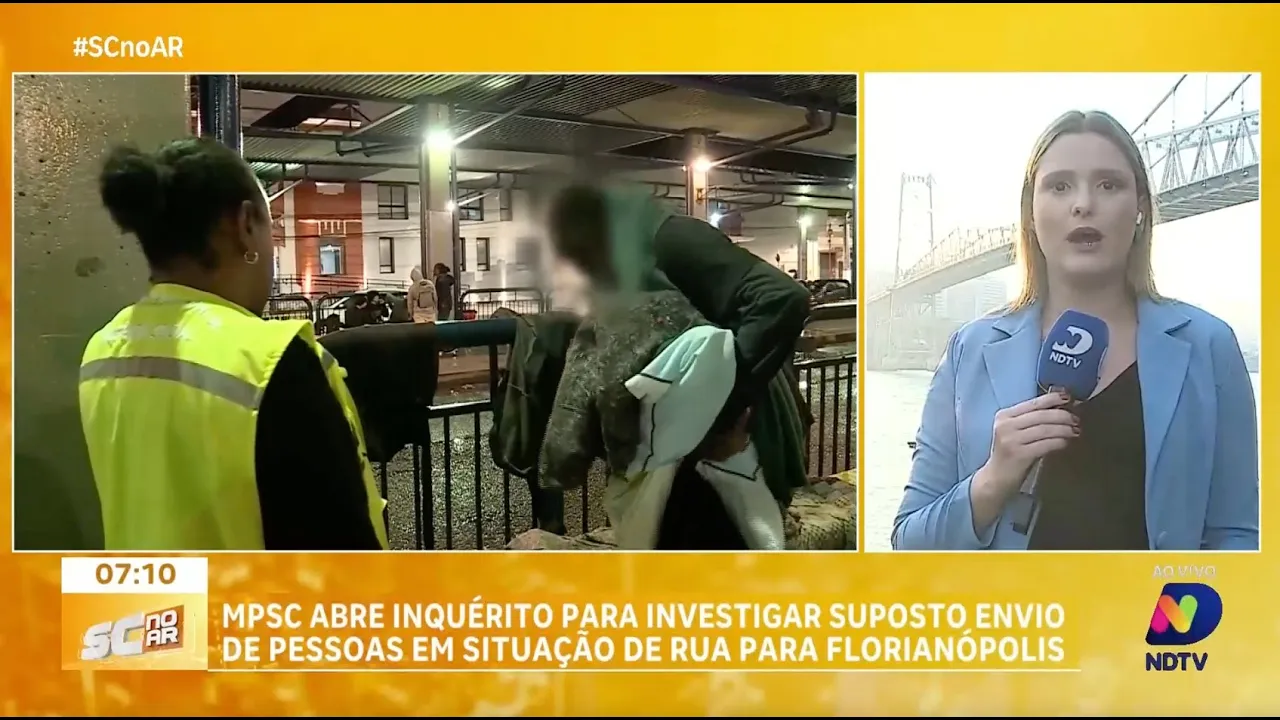 MPSC abre inquérito para investigar envio de pessoas em situação de rua para Florianópolis