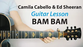 Download Camila Cabello Ft. Ed Sheeran Bam Bam 🎸Guitar Lesson (Play-Along, How To Play) MP3