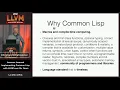 2018 LLVM Developers Meeting C Schafmeister Lessons Learned Implementing Common Lisp with LLVM