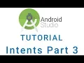 Android Studio tutorial showing how to use implicit intents