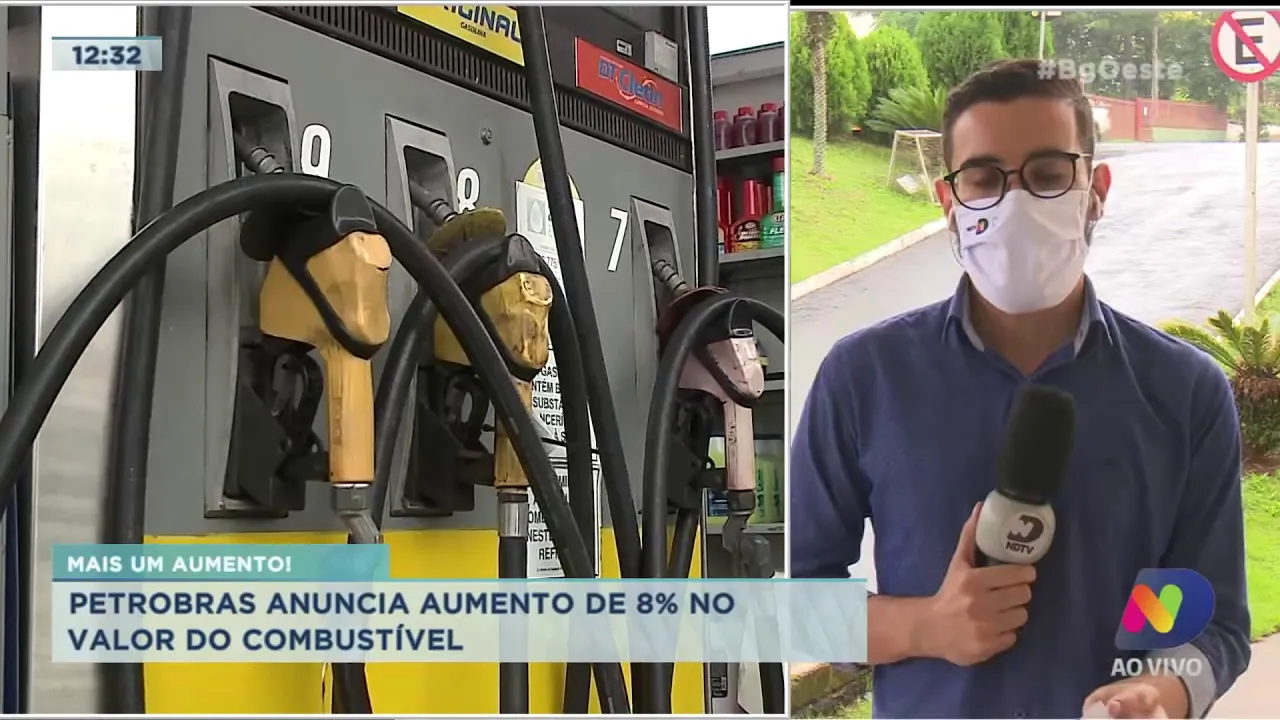 Mais um aumento! Petrobras anuncia aumento de 8% no valor do combustível