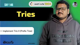 Leetcode 1804 Implement Trie II Explained in Telugu Python DSA srkcodes