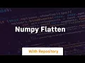 numpy flatten