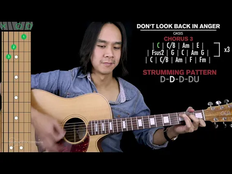 Download MP3 Don't Look Back In Anger Guitar Cover Oasis 🎸 |Tabs + Solo|