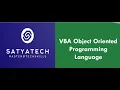 Why VBA Object Oriented Programming