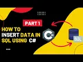 How to insert data in sql using c windows form application
