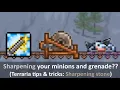 Tips and Tricks in Terraria Using Sharpening station to get armor penetration on grenades