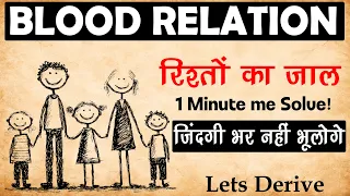 BLOOD RELATIONS के सवाल अब SECOND में ! | REASONING TRICKS