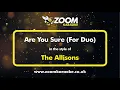 Download Lagu The Allisons - Are You Sure (For Duo) - Karaoke Version from Zoom Karaoke