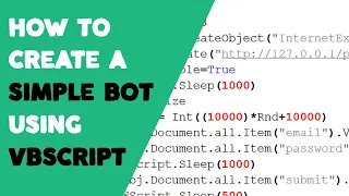 How to create a Simple Bot using VBScript