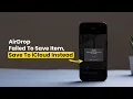 How To Fix Airdrop Failed To Save Item Save To iCloud Instead on iPhone