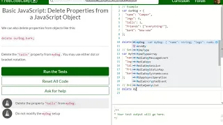Basic JavaScript Delete Properties from a JavaScript Object free code camp Dani