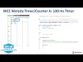 MCC Melody AVR TCA PLIB Driver 100ms Timer