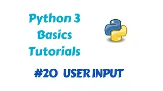 Programming in Python 3 - User Input