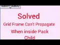 Solve Grid Frame Can t Working inside Packed Child in Python Tkinter