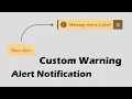 Custom Warning Alert Notification using html css and javascript