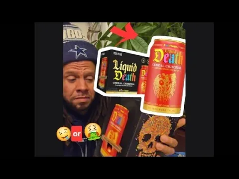 Dark Wahlberg Reviews LIQUID DEATH "Fruity Pebbles" Cereal Criminal Sparkling Water  #darkwahlberg - YouTube thumbnail