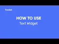 ToolJet - How to use the Text Widget