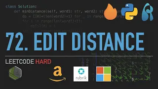 LeetCode 72 Edit Distance Bottom Up DP Python 3 for Coding Interviews