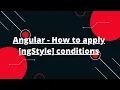Angular 15 Tutorial in Hindi Angular - How to apply ngStyle conditions