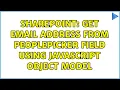 Sharepoint Get Email Address from PeoplePicker field using JavaScript Object Model