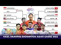 Hasil Drawing Badminton Asian Games 2022. Draw Neraka, Indonesia Vs China Di Perempat Final..!!