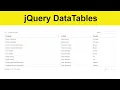 01 - How to use jQuery Datatables Plugin Initialise Datatables using jQuery with Source Code
