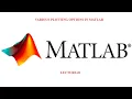 MATLAB Plotting Lecture 01 MATLAB Advanced R2018a