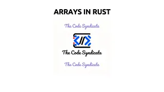 Arrays in Rust Rust Tutorial for Beginners Rust Data Types