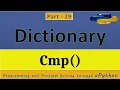 cmp function on dictionary in with in