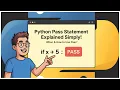 Pass statement in Python PythonWithKaran Python for Beginners in Hindi Pass Statement Easy Explain