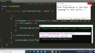 java program to read a text from file Learn Coding