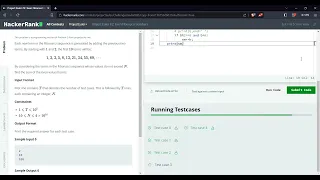 Project Euler Even Fibonacci numbers Hacker rank Solutions