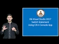 C Tutorial 06 - Switch Statement