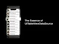 The Essence of the UITableViewDataSource