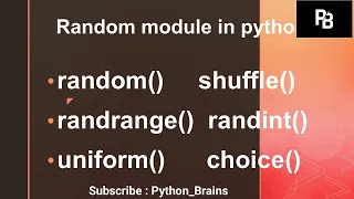 Python Series Session 26 Python Random Module Functions of Random Module Class 11 Class 12 CBSE CS