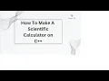 How to make calculator on Turbo C easy Scientisfic Calculator on Turbo C
