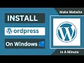 Install Wordpress on Windows using MAMP Make website using Wordpress in a minute