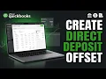 How to Create a Direct Deposit Offset in Quickbooks Online