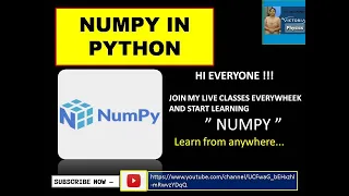 Numpy in Python Programming Part-1 Create 1D 2D array Find shape dimension Reshape array