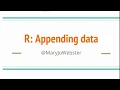 How-to Appending data in R