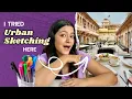 Download Lagu OMG I Tried *LIVE* Urban Sketching 😱🎨✏️