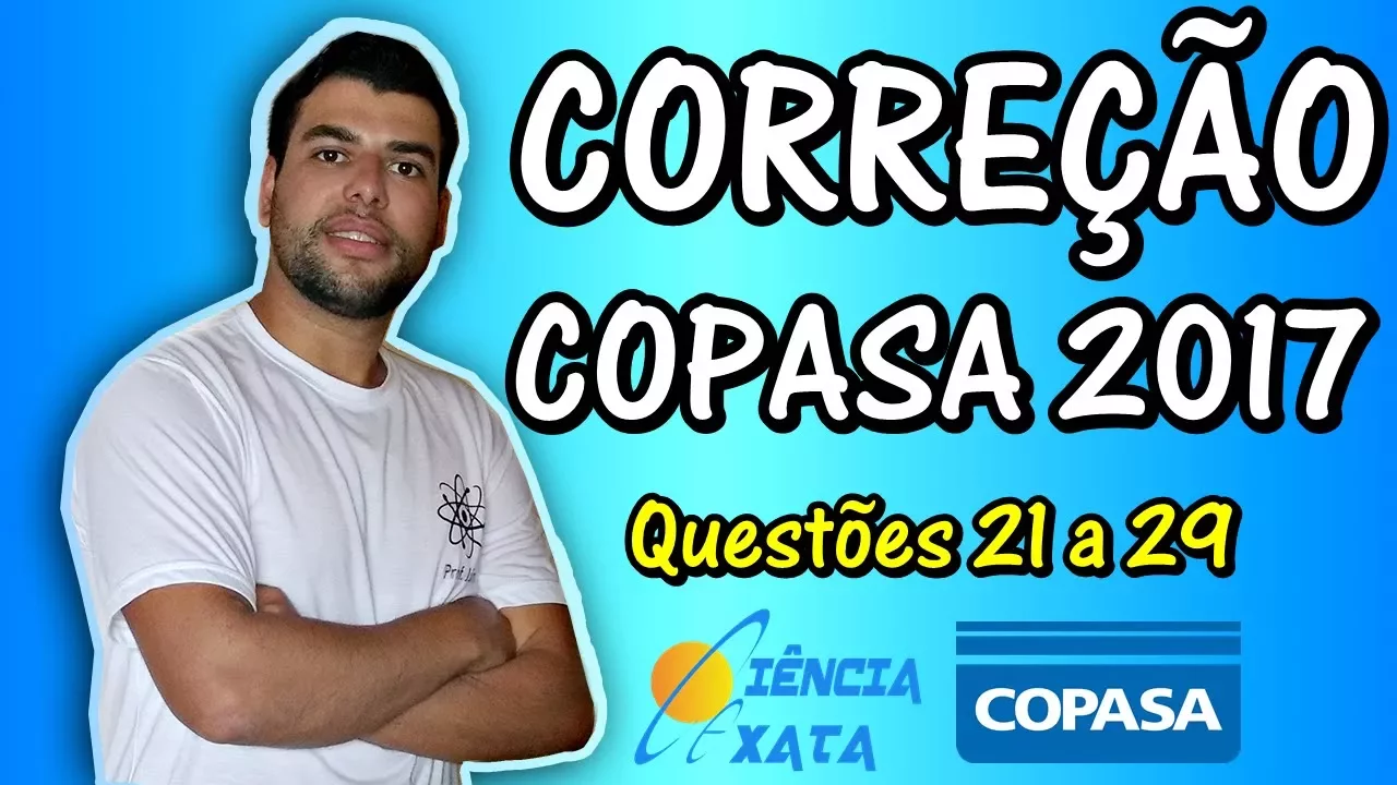 Correção Copasa 2017 (parte 1) | Matemática e Raciocínio Lógico - FUMARC