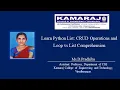 Learn Python Lists CRUD Operations and Loop vs List Comprehension Part 1
