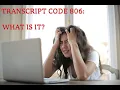 TAX TRANSCRIPT CODE 806 EXPLAINED