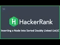 Inserting a Node Into a Sorted Doubly Linked List Hacker Rank Solution in C