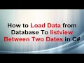 Populate listview Between Two Dates C